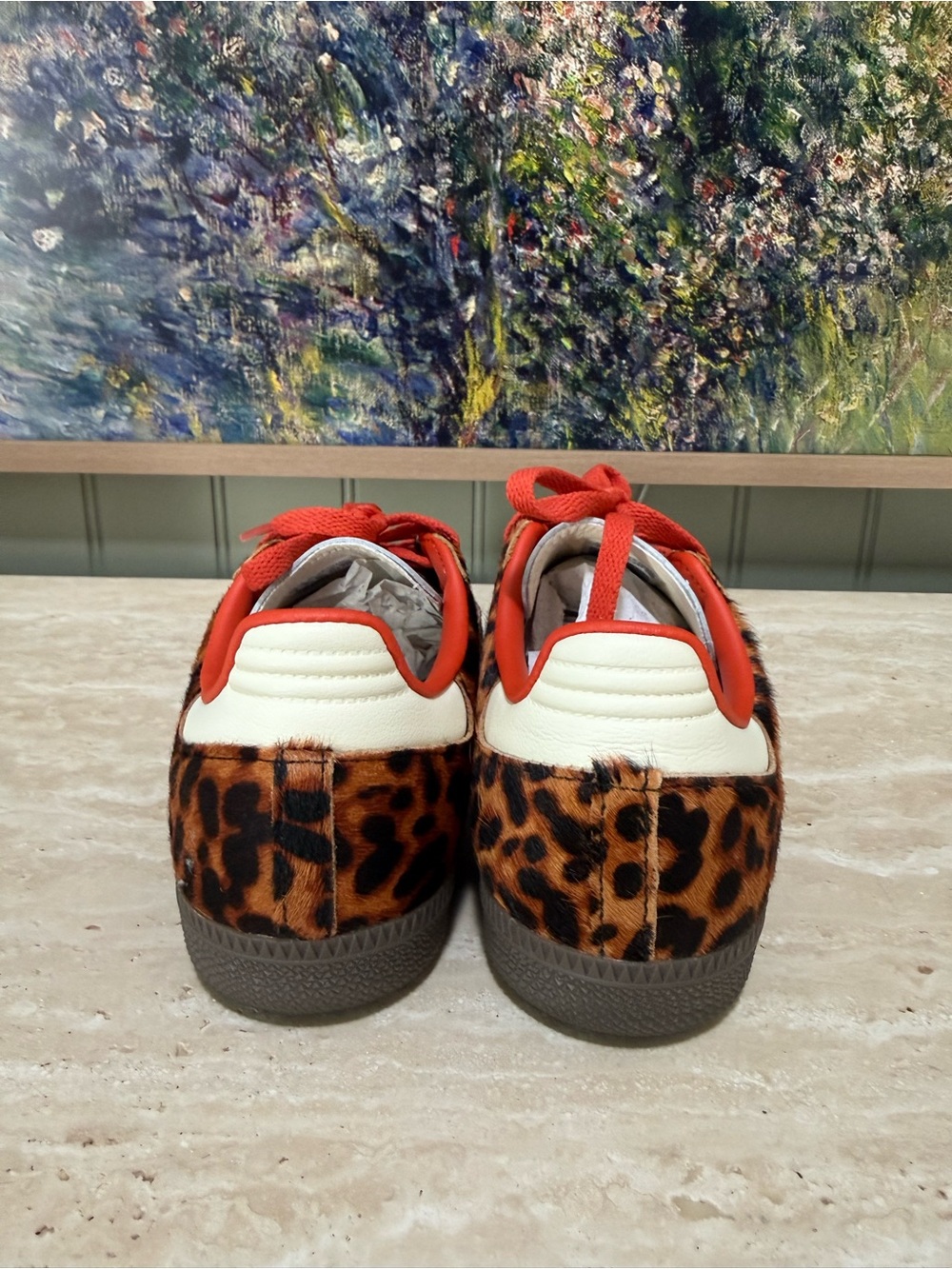 adidas Samba OG Sneakers in Leopard Print Calf Hair - US 7 - Picture 9 of 12